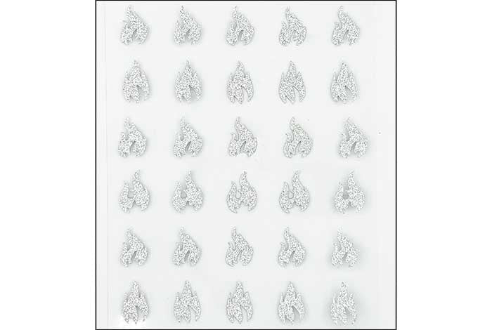 24 - Glitter Flame Stickers