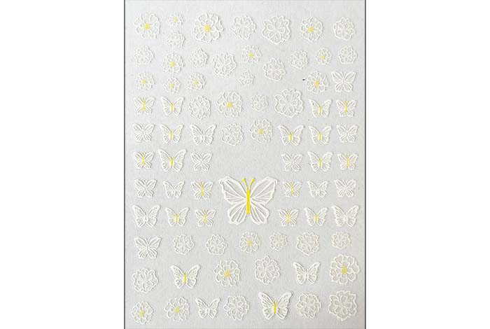 62 - White Butterfly Stickers