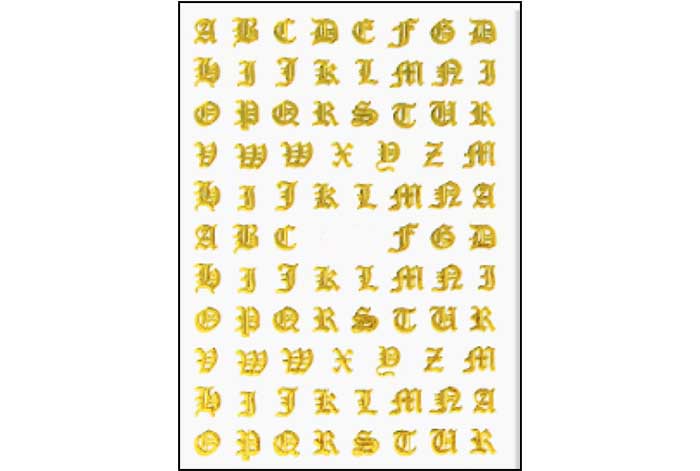 44 - Old English Font Stickers